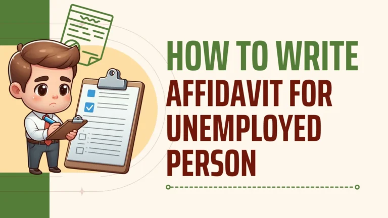 How to Write an Affidavit of Unemployment?